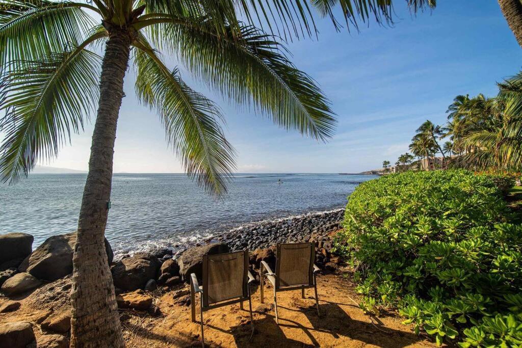 Stunning Maui Direct Ocean Front On The Beach, Walk To Beach From Condo, Watch Turtles, Whales, Ac In All Rooms Ocean View Pool And Spa Wailuku 外观 照片