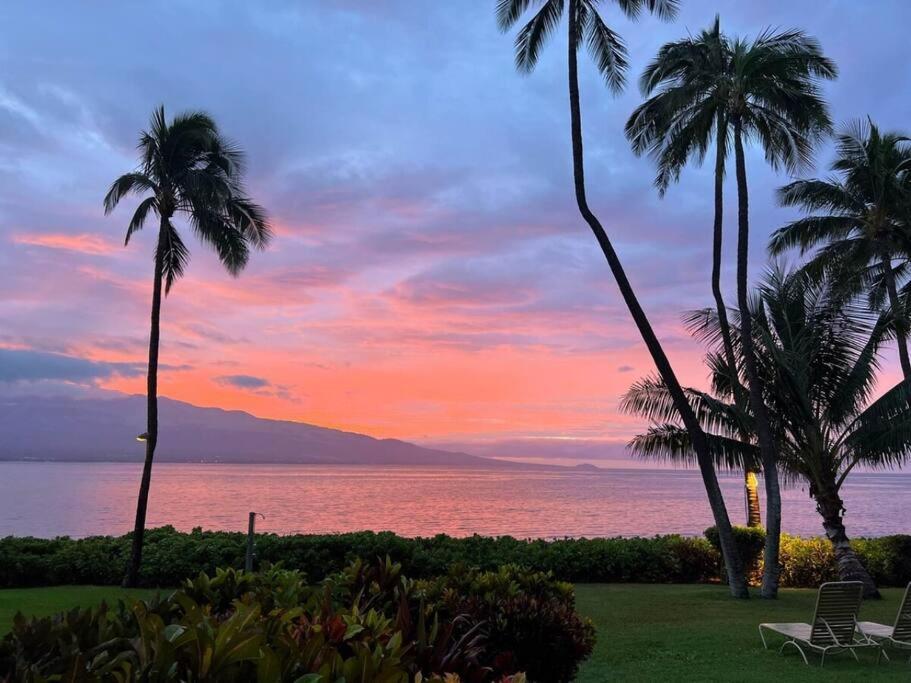 Stunning Maui Direct Ocean Front On The Beach, Walk To Beach From Condo, Watch Turtles, Whales, Ac In All Rooms Ocean View Pool And Spa Wailuku 外观 照片